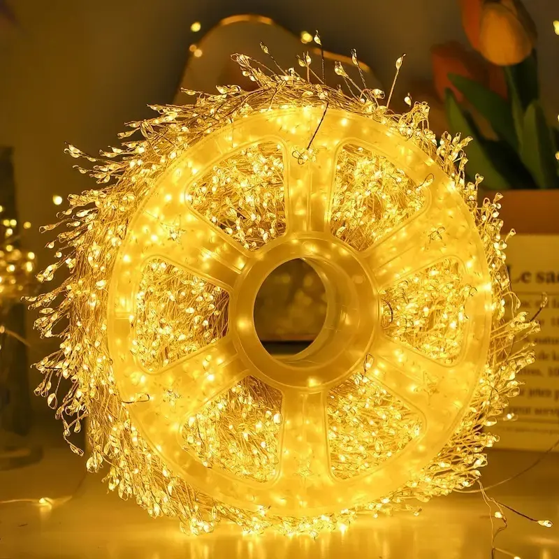 Centipede Firecracker USB Powered Copper Wire Fairy String Lights, Waterproof Multi Lighting Modes, Warm White / Cool White / RGB Multicolor Options, Indoor Outdoor Aesthetic Ambient Lighting for Christmas Tree, Holiday Party, Bedroom, Patio & Wedding Dec