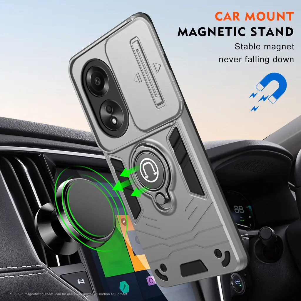 Phone Case Suitable for Redmi Note 15Pro 4G/A1/A2/A3/Redmi Note10Pro 4G/Redmi Note15Pro+, Portable Ring Holder Car Phone Case