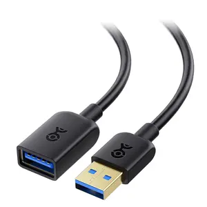5Gbps USB Extension  - 3ft, USB 3.0 Extension , Male to Female USB3.0 Extender, Compatible with Webcam, VR Headset, Printer, Hard Drive, Black