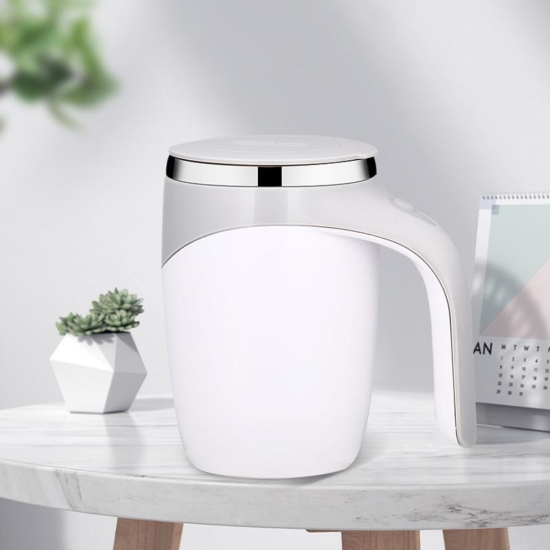 USB Rechargeable Automatic Stirring Mug Hands-Free Magnetic Stirring Travel Coffee Cup for Office and Car with Washable Stainless Steel Design,UU