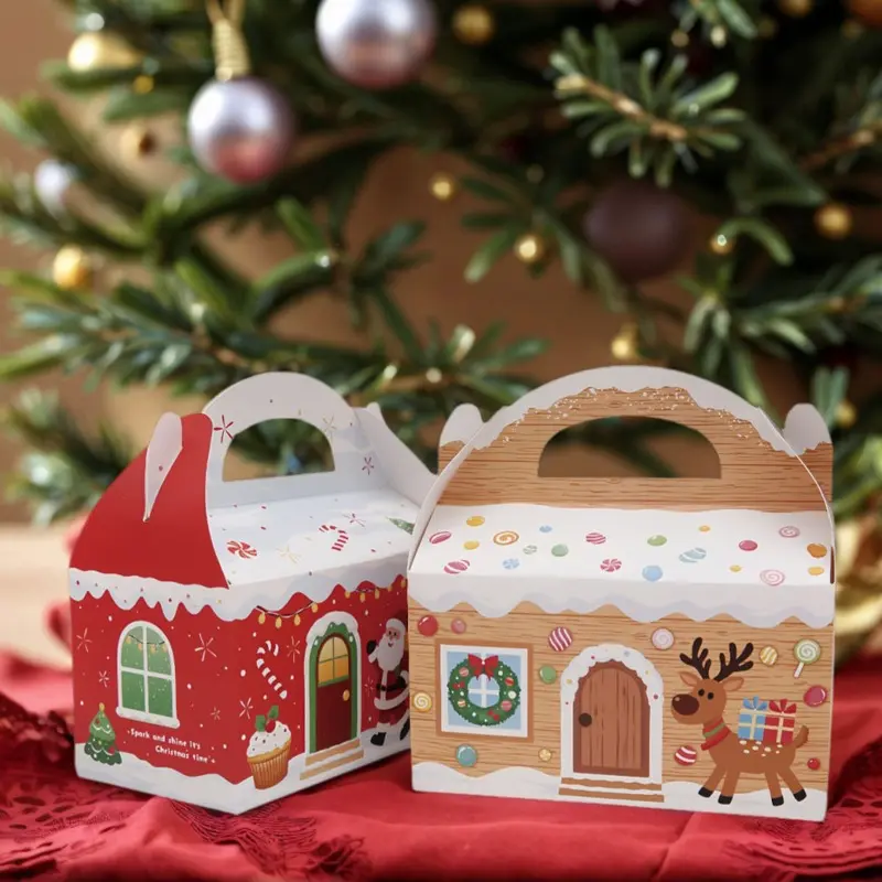 12Pcs Christmas Holiday Muffin Gift Boxes, Surprise Candy Packaging Boxes For Party Favors, Creative Gift Packaging