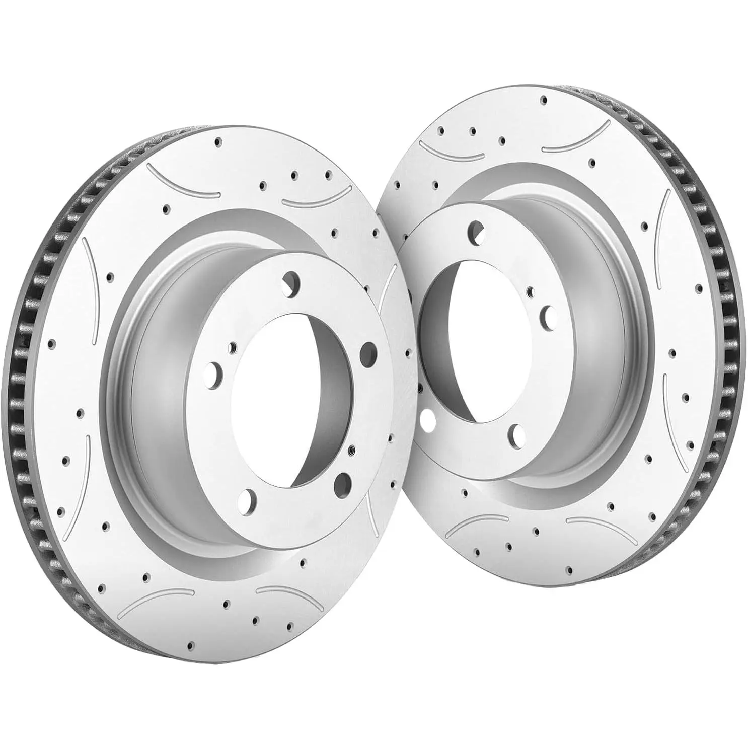 Garvee Rear Brake Rotors for 2005-2010 Toyota Tacoma and 2000-2005 Toyota Celica - Disc Drilled and Slotted Performance Brake Rotors for Enhanced Stopping Power and Heat Dissipation