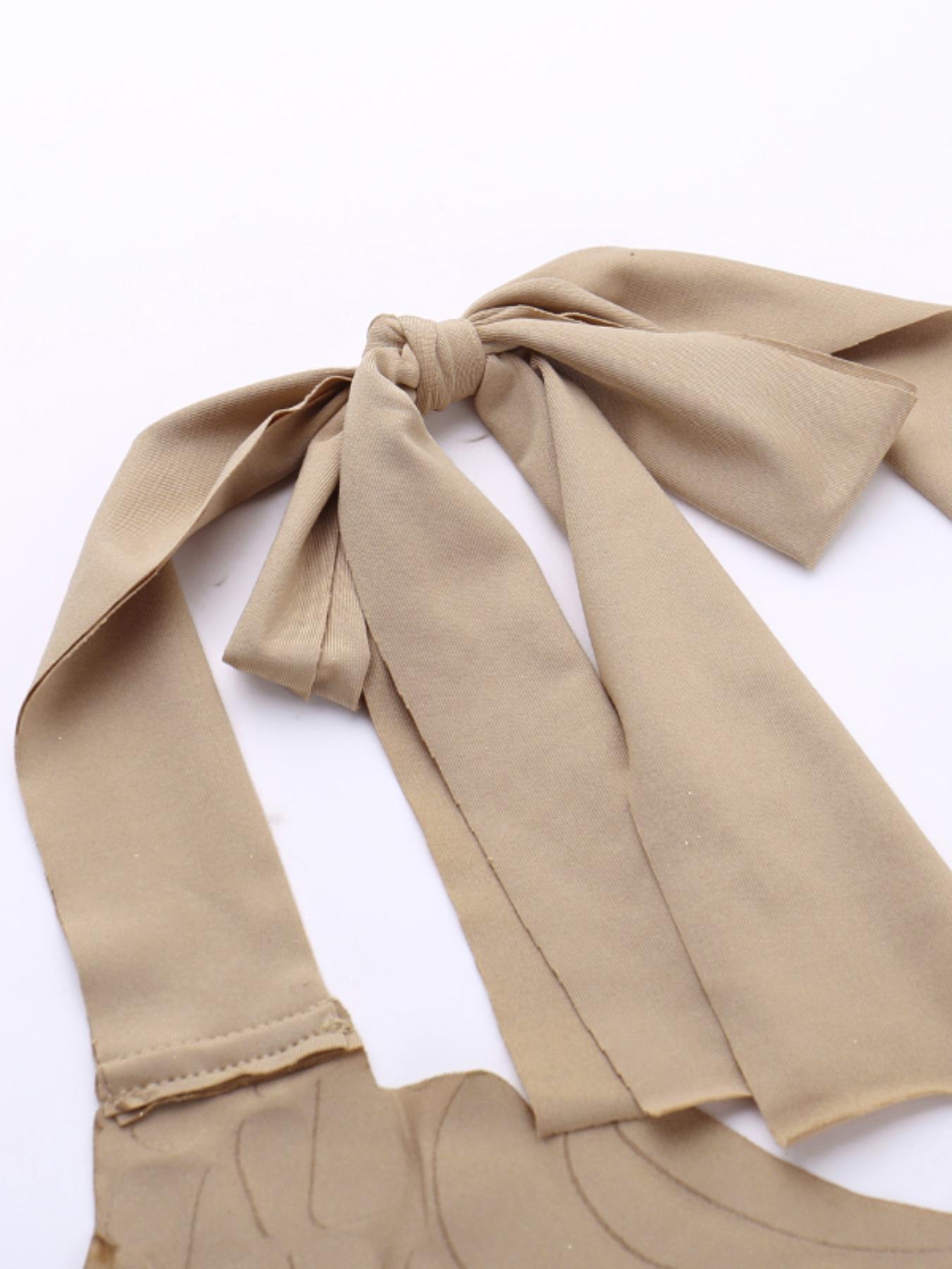 Women's Glitter Butterfly Design Tie Back Halter Crop Top, Fashion Casual Backless Sleeveless Top for Daily Outdoor Wear, Ladies Clothes for All Seasons