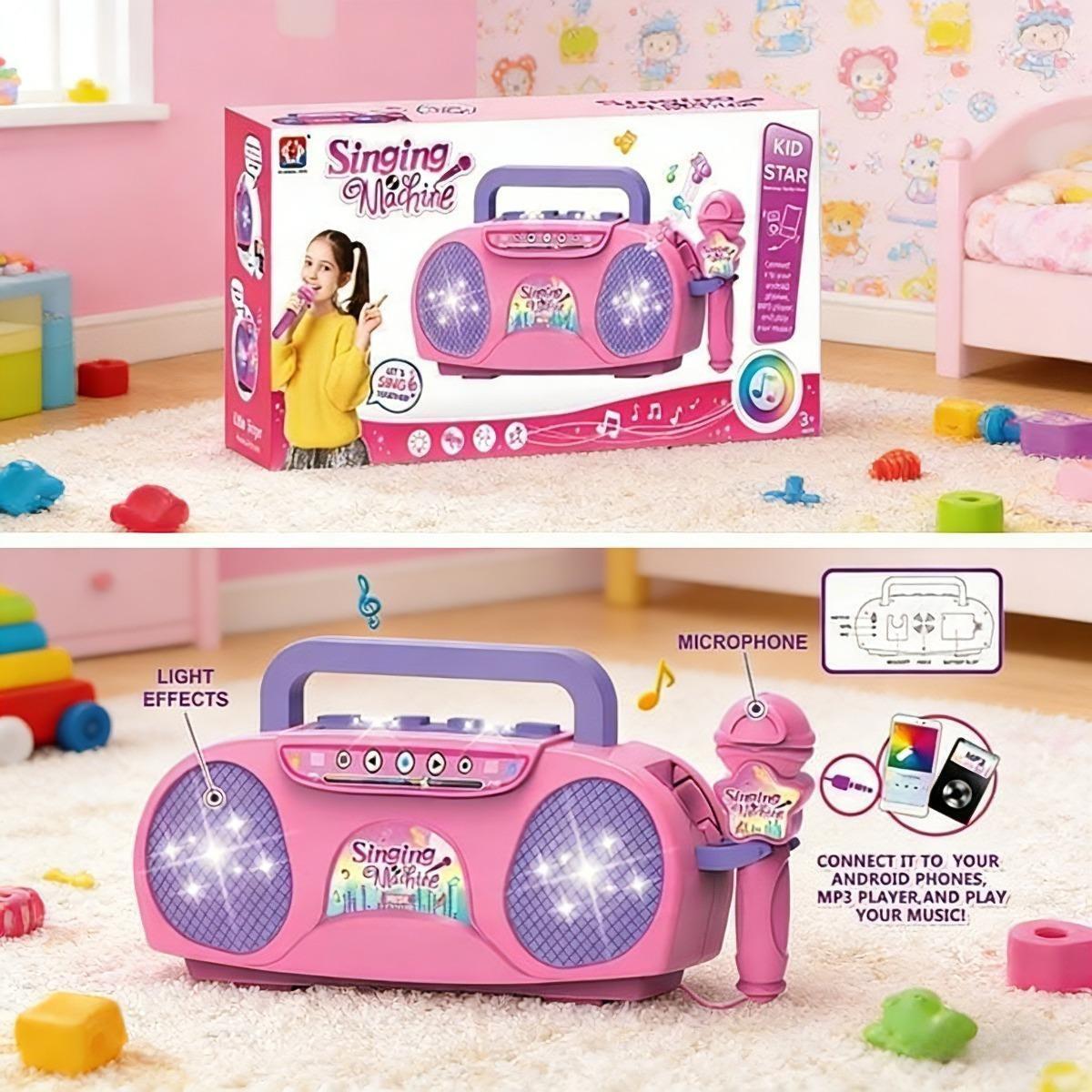 Singing machine toy with microphone, children's singing machine microphone music toy, suitable for boys and girls as birthday and Easter gifts