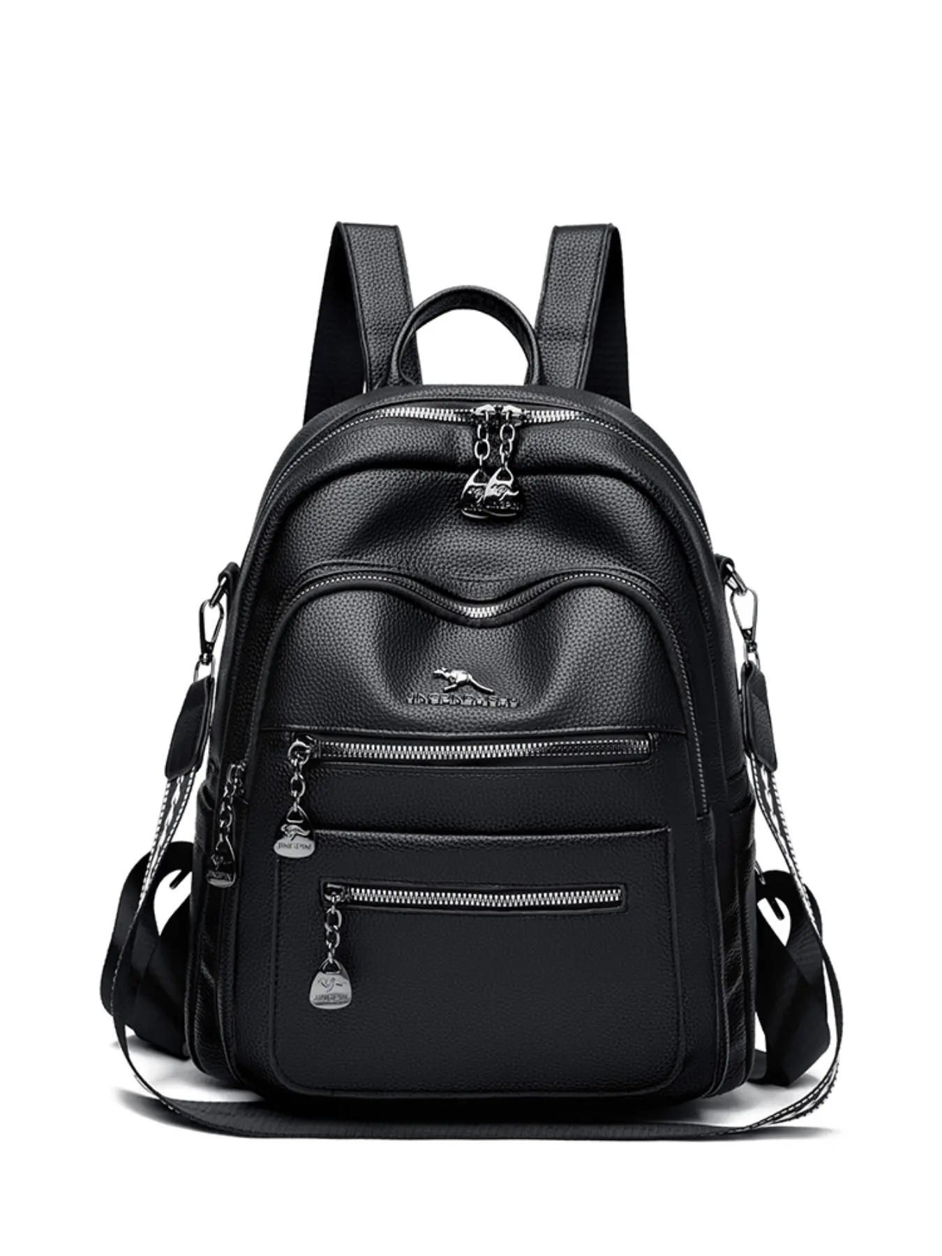 Women's Elegant PU Backpack, Large Capacity Outdoor Travel Bag, Multiple Pockets for Organization, Perfect for Vacation and Commute, Everyday Backpack, Travel Backpacks
