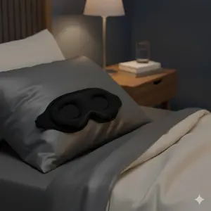 3D Contoured Zero-pressure Sleep Mask, Deep Blackout for Insomnia Relief. Adjustable strap, Unisex Comfort. Breathable Yoga & Travel Eye Mask for Spring, Portable Nap Essential.