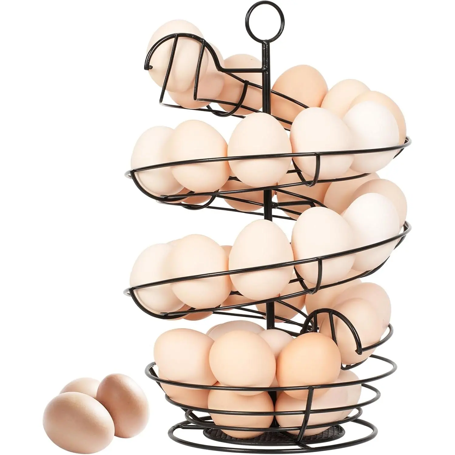 Spiral Metal Egg Holder Countertop,  Egg Holder Countertop,Egg Storage for Countertop, Spiral Egg Storage Display Rack for Kitchen,