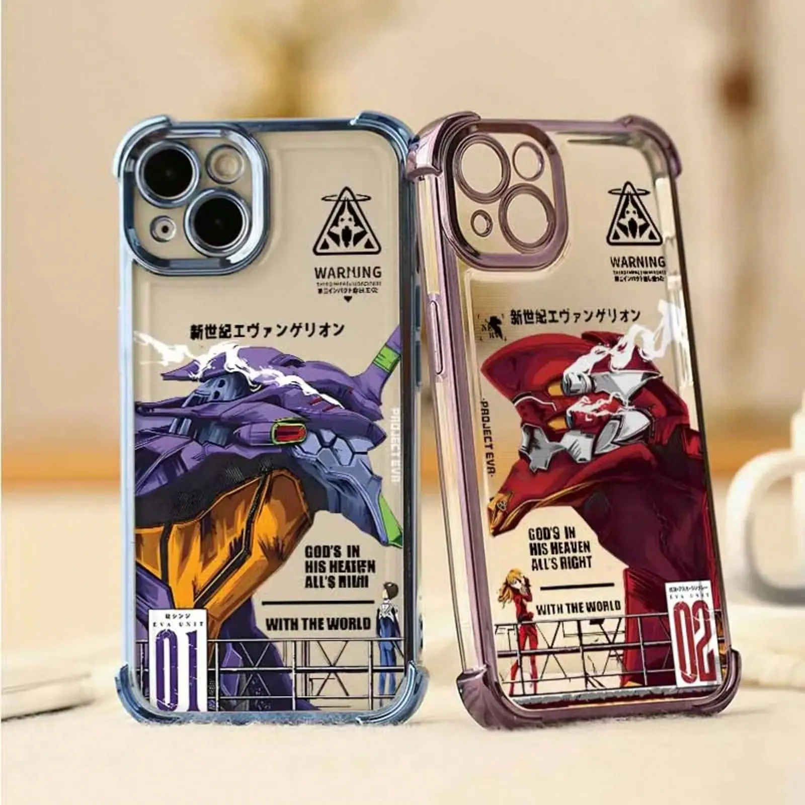 Anime E-Evangelions Cover For IPhone 17 16 15 14 13 12 11 Pro Plus Funda Silicone Plating Anti-Fall Cool Phone Case Casing Cellphone