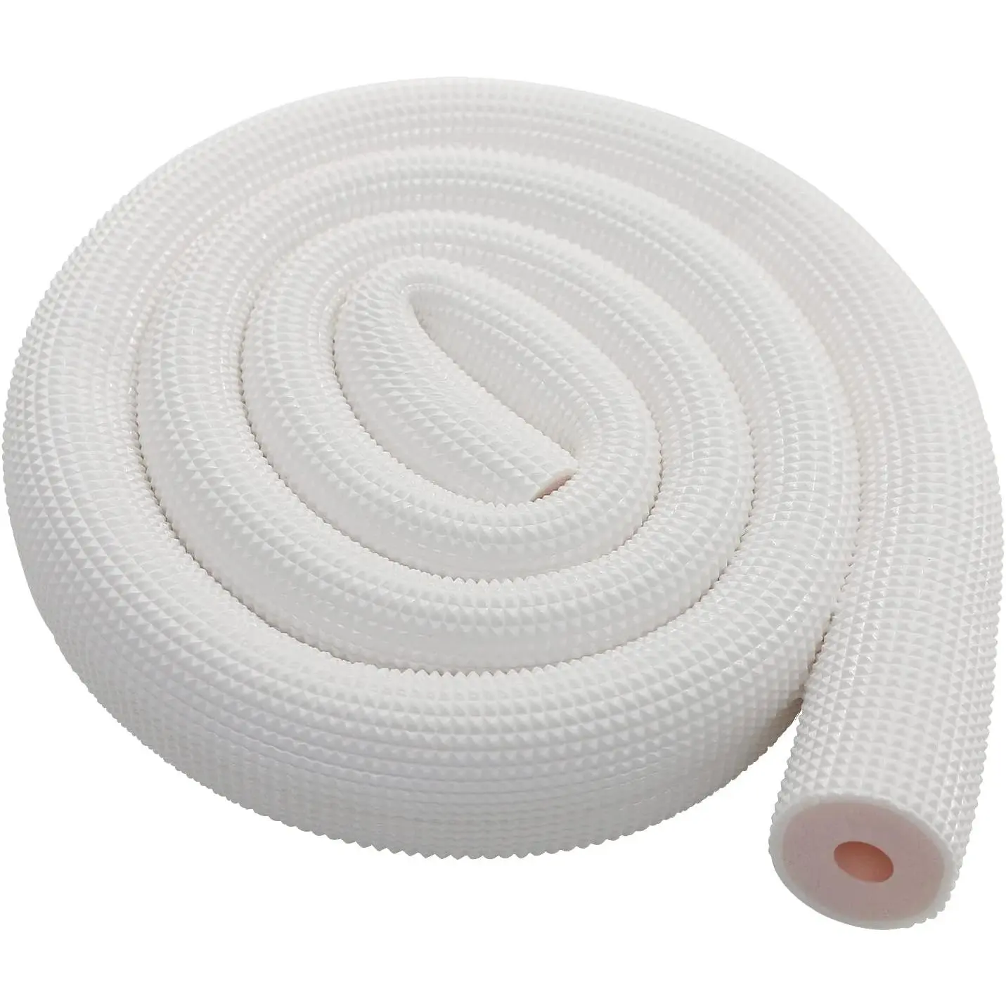 Pipe Insulation Tubing Heat Preservation Insulated 6-Foot 1 count &Durable Insulation Pipe Cover (Wihte ) (White-15x10mm)