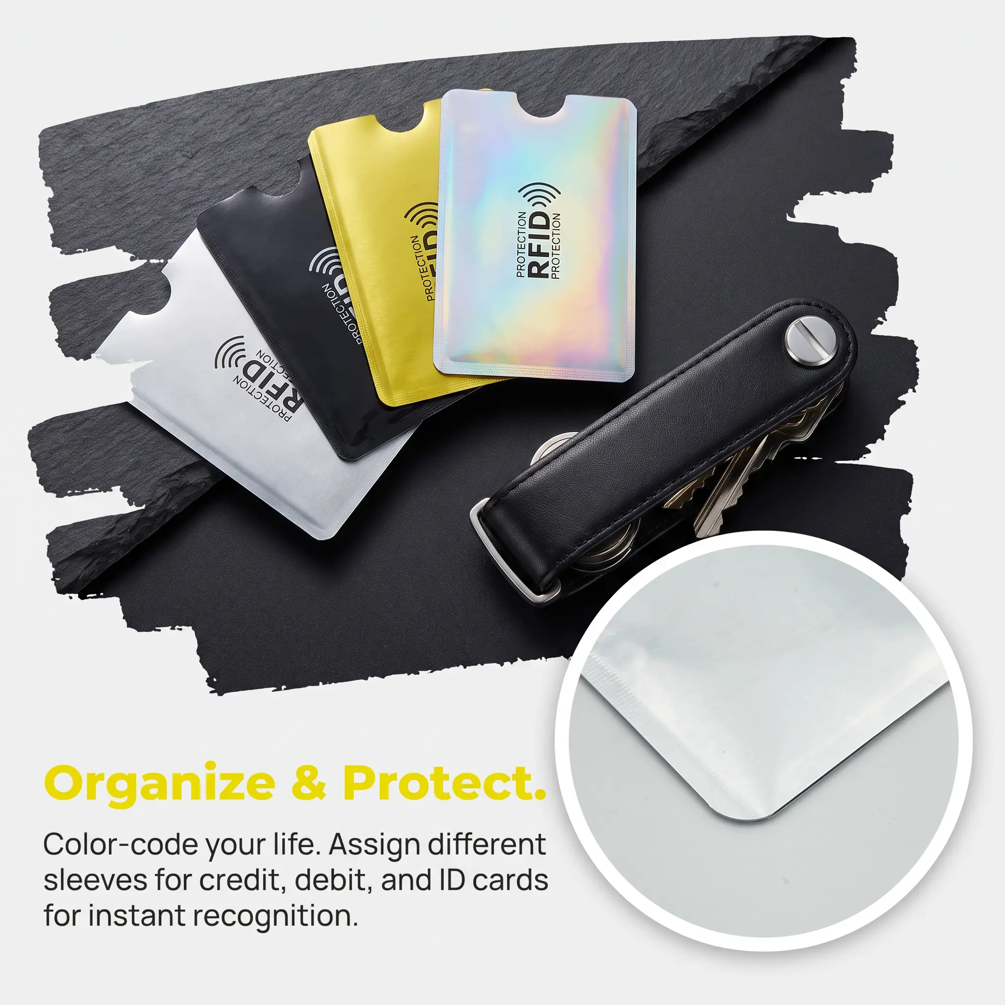 8-Pack RFID Blocking Card Sleeves - Ultra-Slim Credit & ID Protection for Travel & Daily 💳