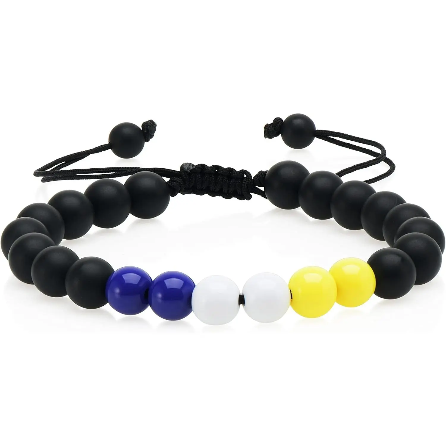 Bisexual Pansexual LGBT Proud Love Bead Bracelet Women Men Thread for Him and Her - Adjustable