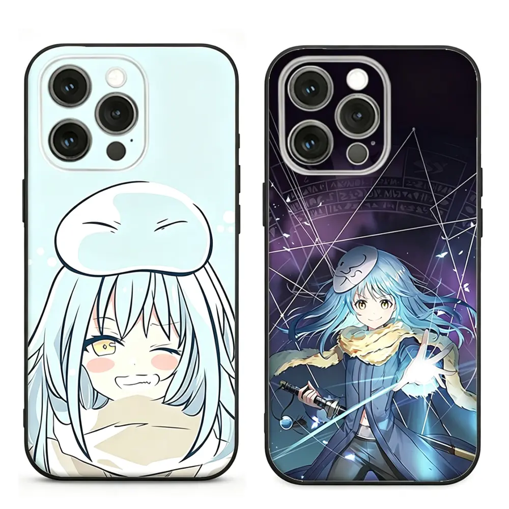 Rimuru Tempest Slime Kawaii Artwork Silicone Phone Case, Durable Shockproof Mobile Accessories For iPhone 17 Pro Max Air, 16 Pro, 15, 14 Plus, 13, 12 & Samsung S23-S26