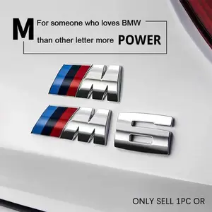 Bmw 3D Electroplated Car Emblem Body Sticker Trunk Decoration Car Vehicle Decoration Decal Automotive Decals for Various Models Including G30 G32 G01 G02 G05 G06 G07 G26 G23 G22 Sticker Decals