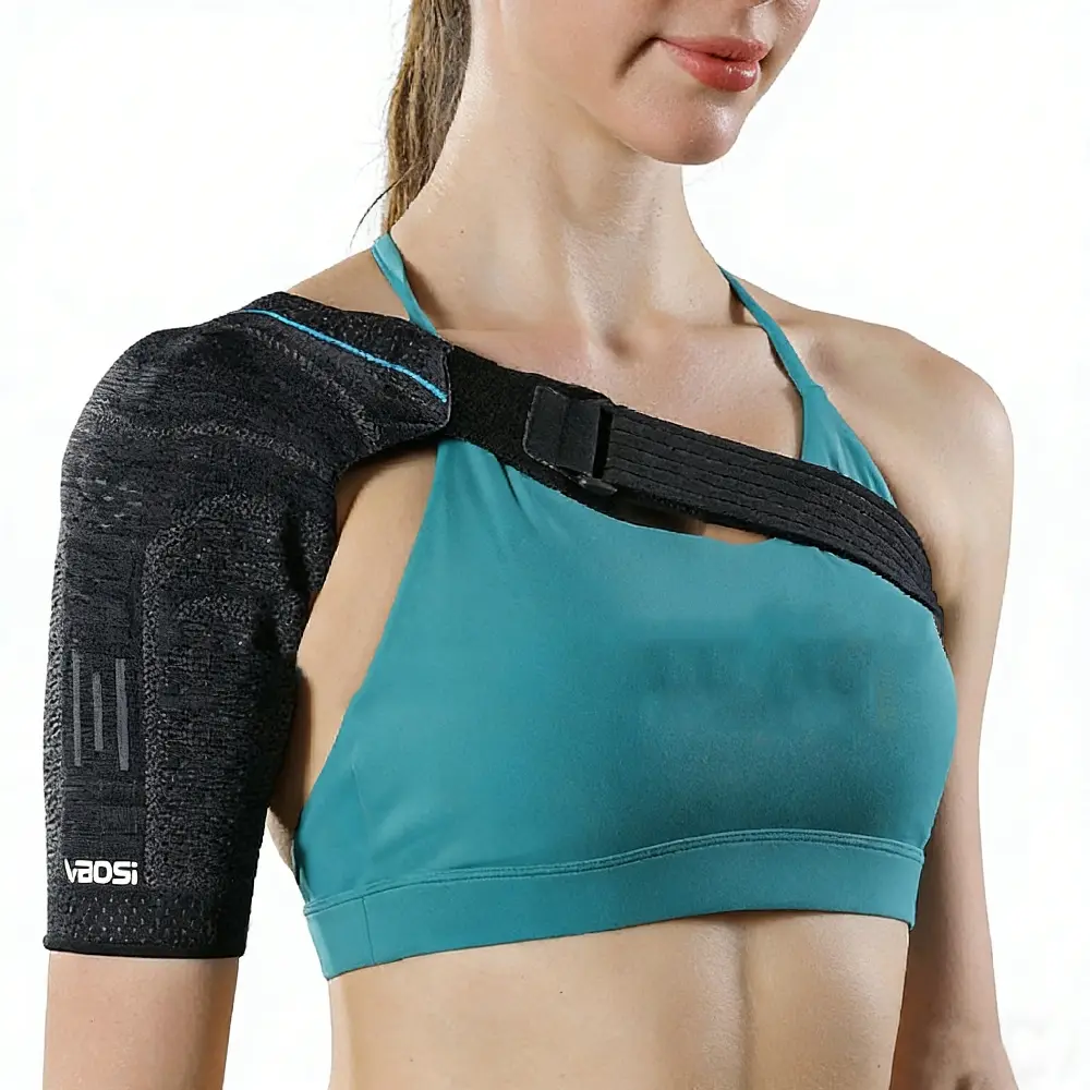 1PCS Adjustable Shoulder Brace for Men Women, Knitted Breathable Shoulder Compression Support for Sports and Daily Use