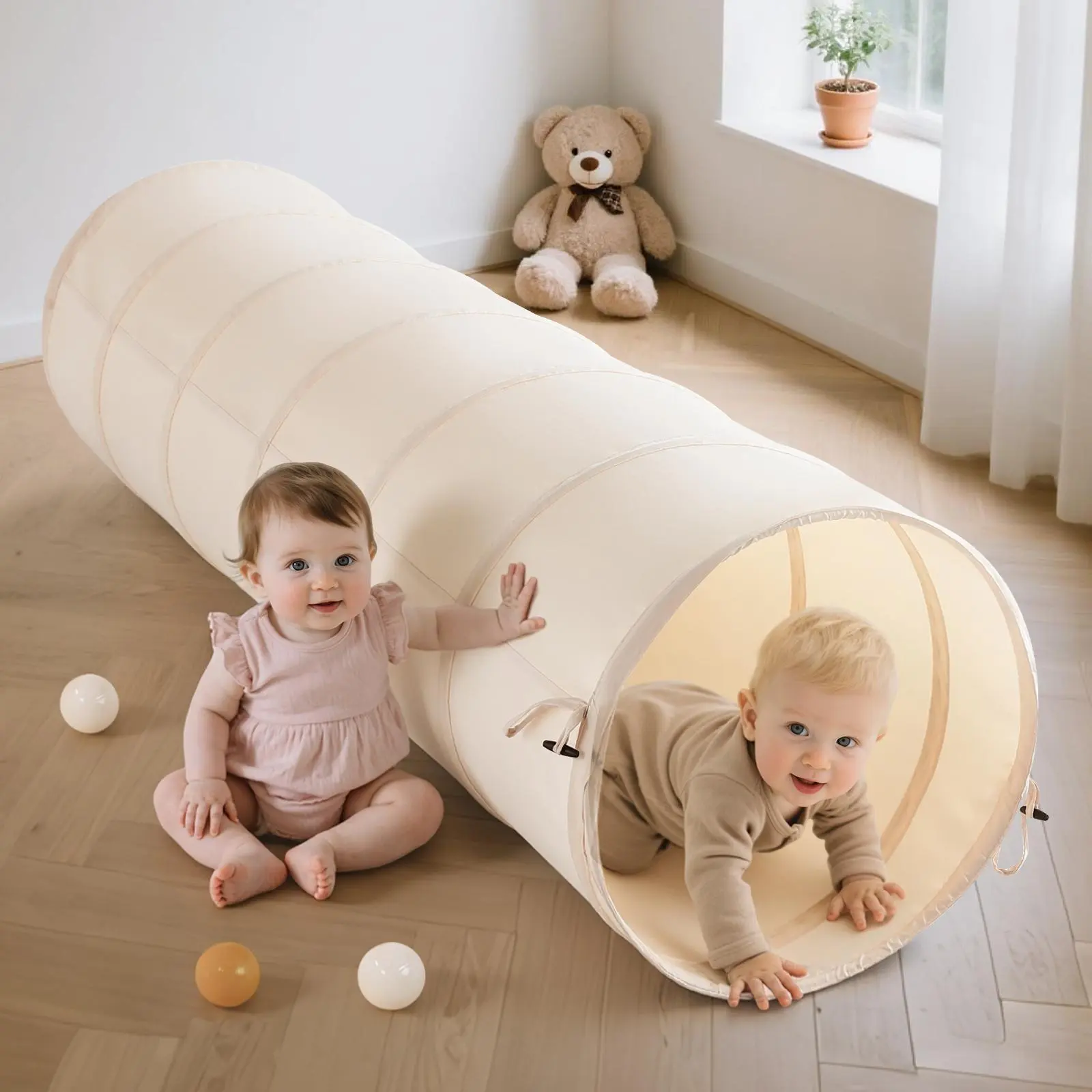Sumbababy Tunnel Toys for Toddlers: Pop Up Kids Play Tunnel for Baby, Children Crawl Through Indoor Collapsible Montessori Sensory Gift for Activity Perfect Halloween Gifts Indoor Outdoor Fun