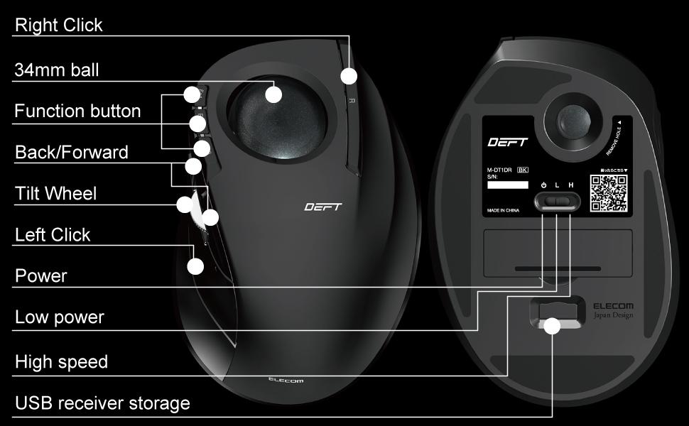 Trackball Mouse, 2.4GHz Wireless, Finger Control, 8-Button Function, Smooth Tracking, Ergonomic Design, Optical Gaming Sensor, For Windows11 and macOS Trackball Mouse, 2.4GHz Wireless, Finger Control, 8-Button Function, Smooth Tracking, Ergonomic Design, Optical Gaming Sensor, For Windows11 and macOS