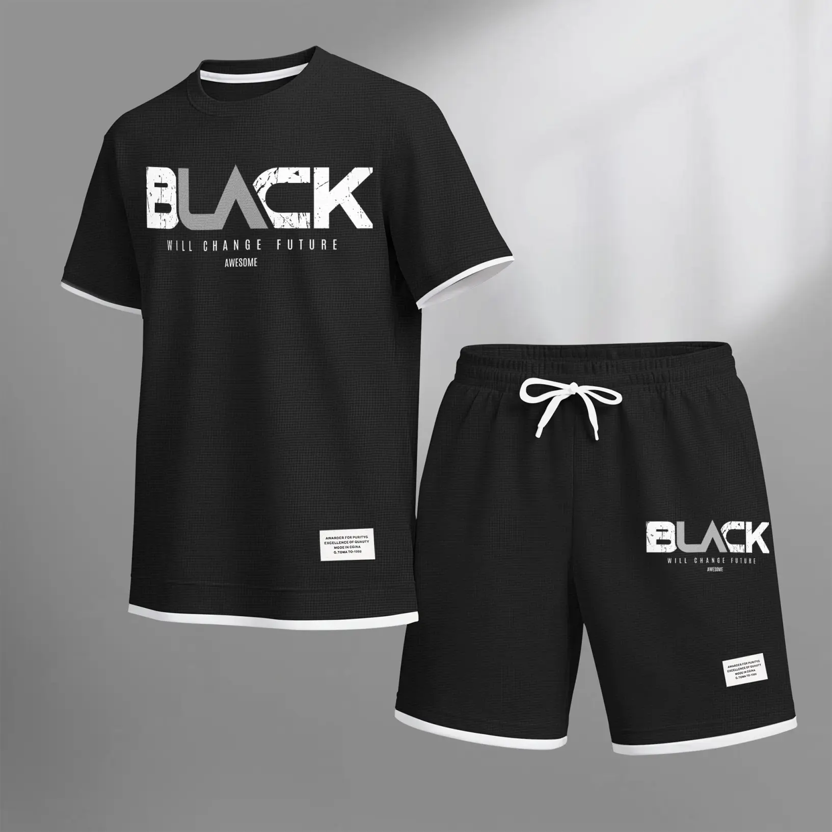 Men’s Summer Two-Piece Set – Lightweight T-Shirt & Matching Shorts, Breathable, Soft, Relaxed Fit with Elastic Waist Drawstring, Quick-Dry, Perfect for Streetwear, Travel, Beach, or Home, Comfortable and Easy Summer Outfit in Multiple Colors