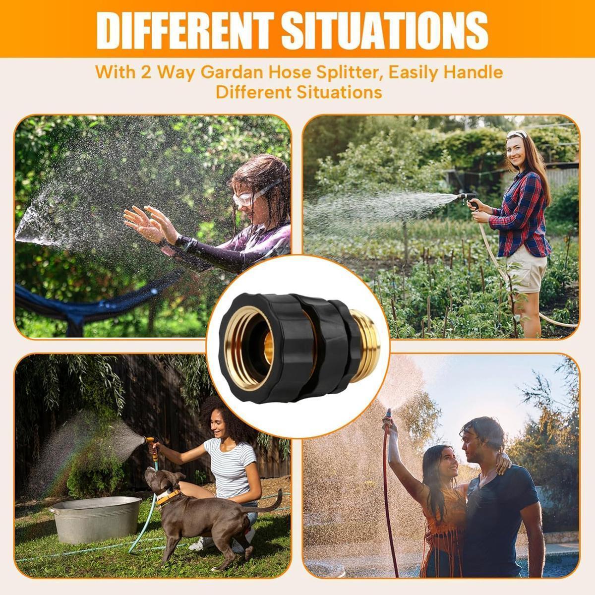 Garden Hose Quick Connector, 3/4 Inch Male and Female Garden Hose Fitting Quick Connector,4/6 Set