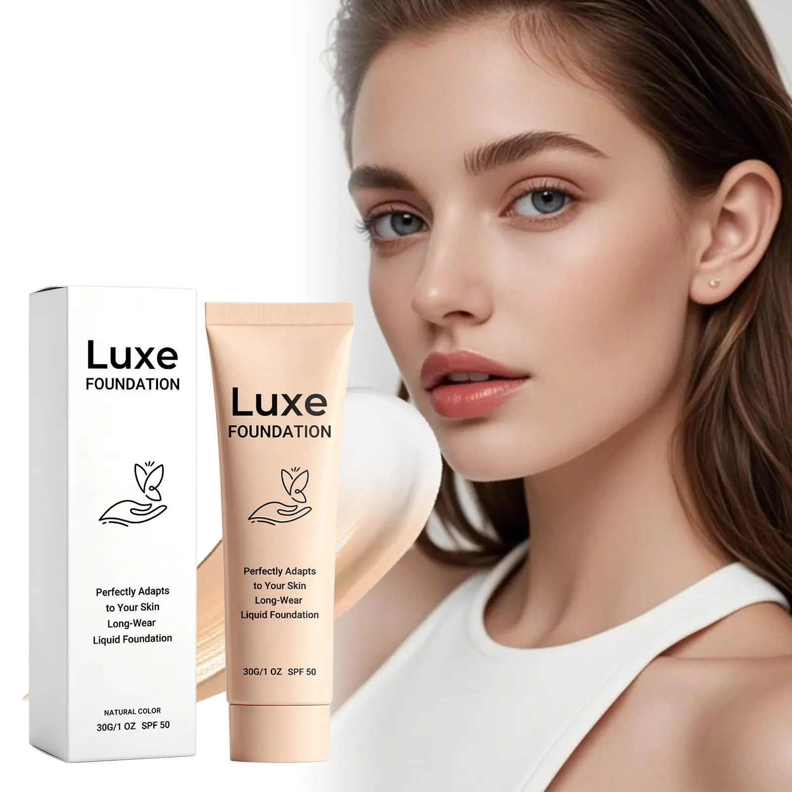 Long-Lasting Temperature-Sensitive Foundation (natural Color), Skin-Tone Matching, Lightweight, Smooth, Flawless, Versatile, Atmosphere-Friendly Makeup Base, Flawless Skin Finish, Cosmetics Products