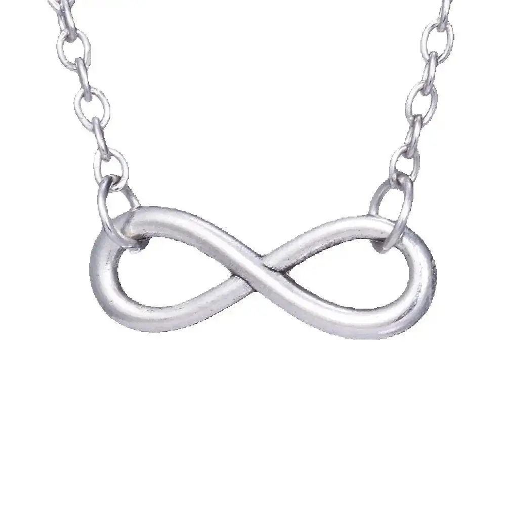 Fashion 8-word Shaped Necklace Charm Infinity Symbol Pendant Necklace Jewelry Christmas Birthday Gifts
