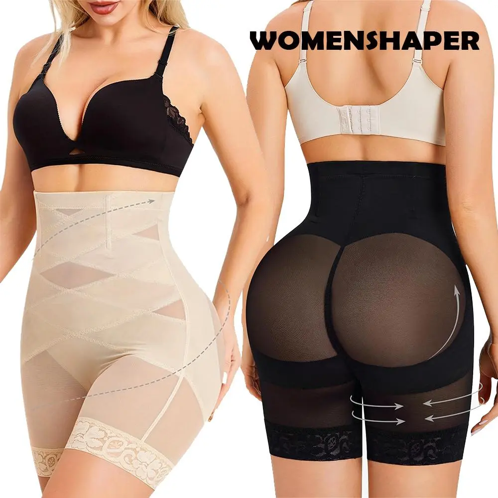 Women's High-Waisted Compression Shapewear Shorts - Tummy Control, Butt Lifting, Body Contouring, Body Hugging Leg Shaping Underwear for Daily Outfits, Abdominal Firming Leg Shaping Shorts, Body Contouring Leg Shaping Shorts