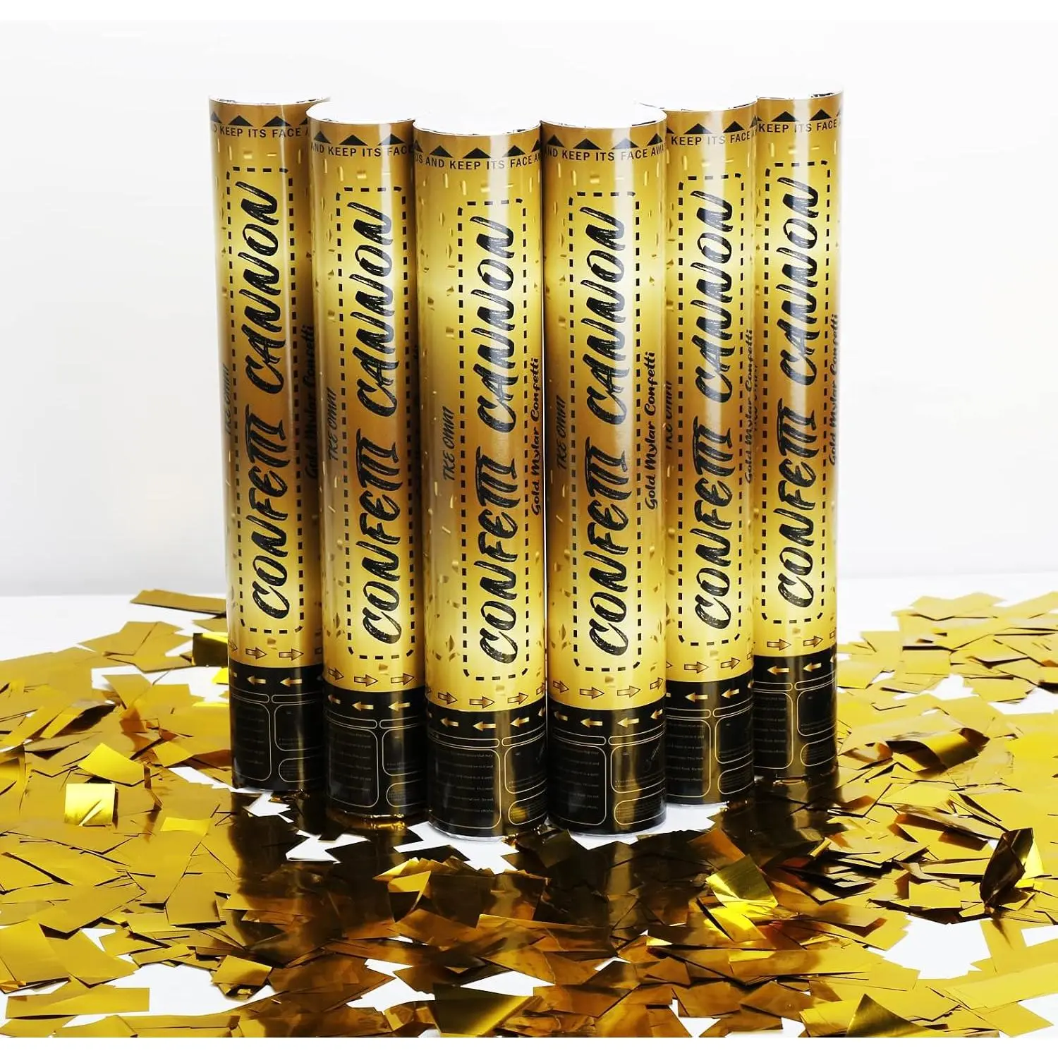 12 Inch Confetti Cannons (6 Pack) –  Mylar Confetti Poppers - Air  Party Poppers Confetti Shooters for Birthday, Wedding, Graduation, Christmas,  Year Celebrations