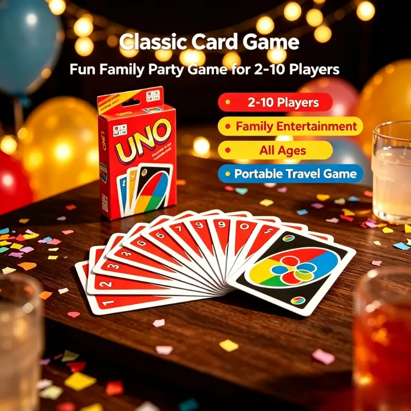 UNO Classic Card Game Multi‑Player Entertainment Drinking Party  Games for Adults, Fun Easy Card Game for  Nights, Tabletop Game for Bachelorette Parties, Couple Games, Suitable for Summer Hangout