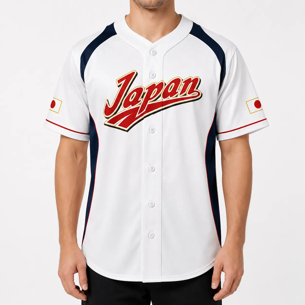 Japan Baseball Jersey,Japanese Button-Top,Unisex Sports Fan Jersey for Men & Women,Baseball Game Day Gift,daily casual style,sport gym,regular fit short sleeve,vintage athletic wear,casual outfit fan,anniversary baseball jersey,casual streetwear gift,2026