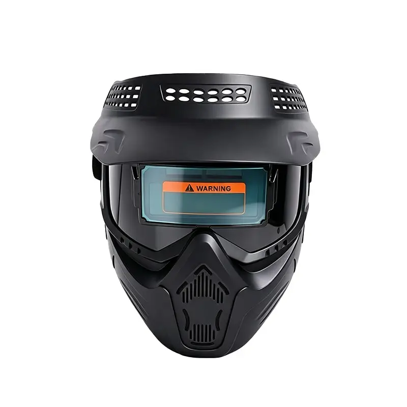 Full Face Industrial Welding Helmet Protector with Auto-Dimming, Large Brim Design, UV Protection, Split Mask for Welding and Repair Work