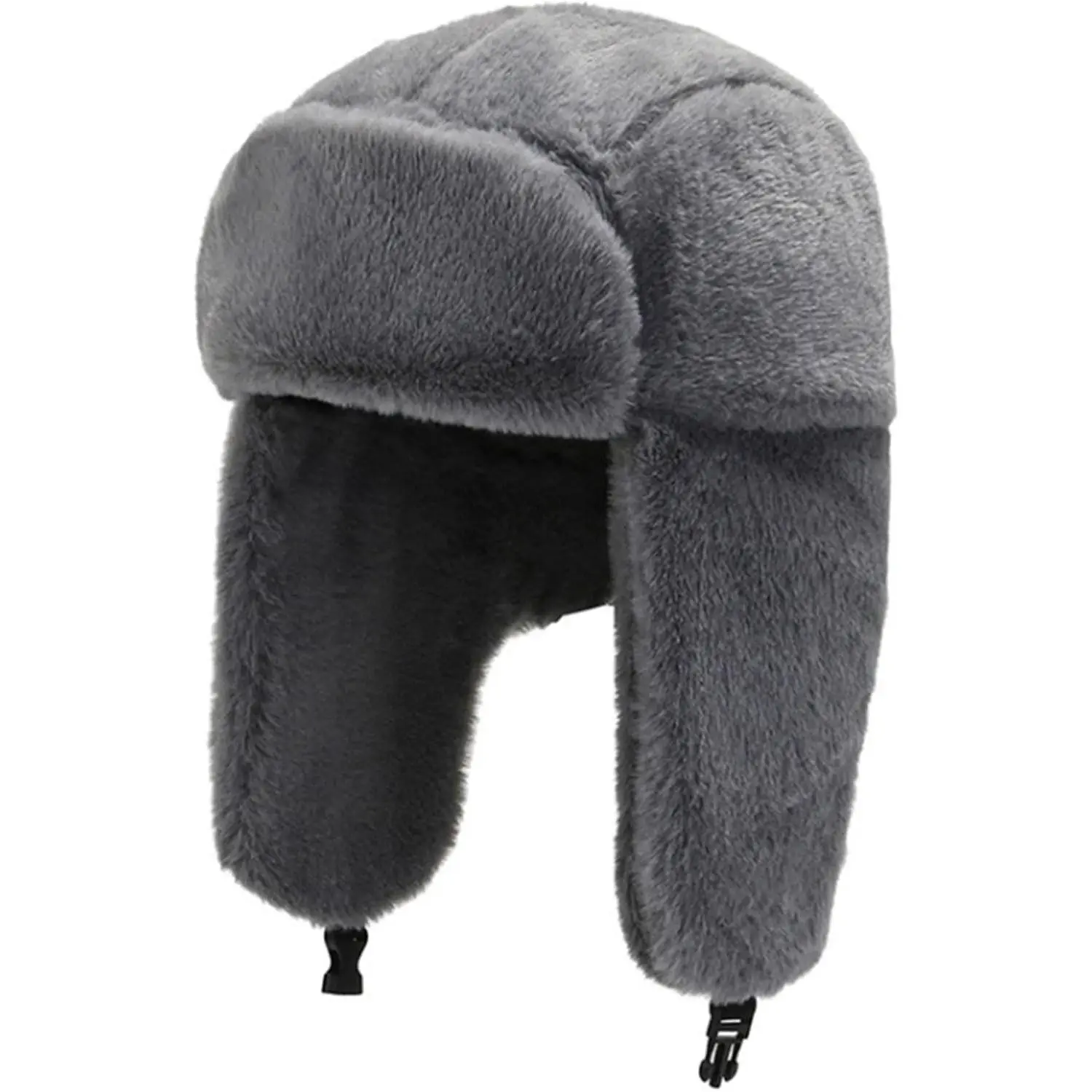 Winter Unisex Ear Flap Russian Ushanka Hat Faux  Trapper Trooper Hats with Earmuffs for Men Women