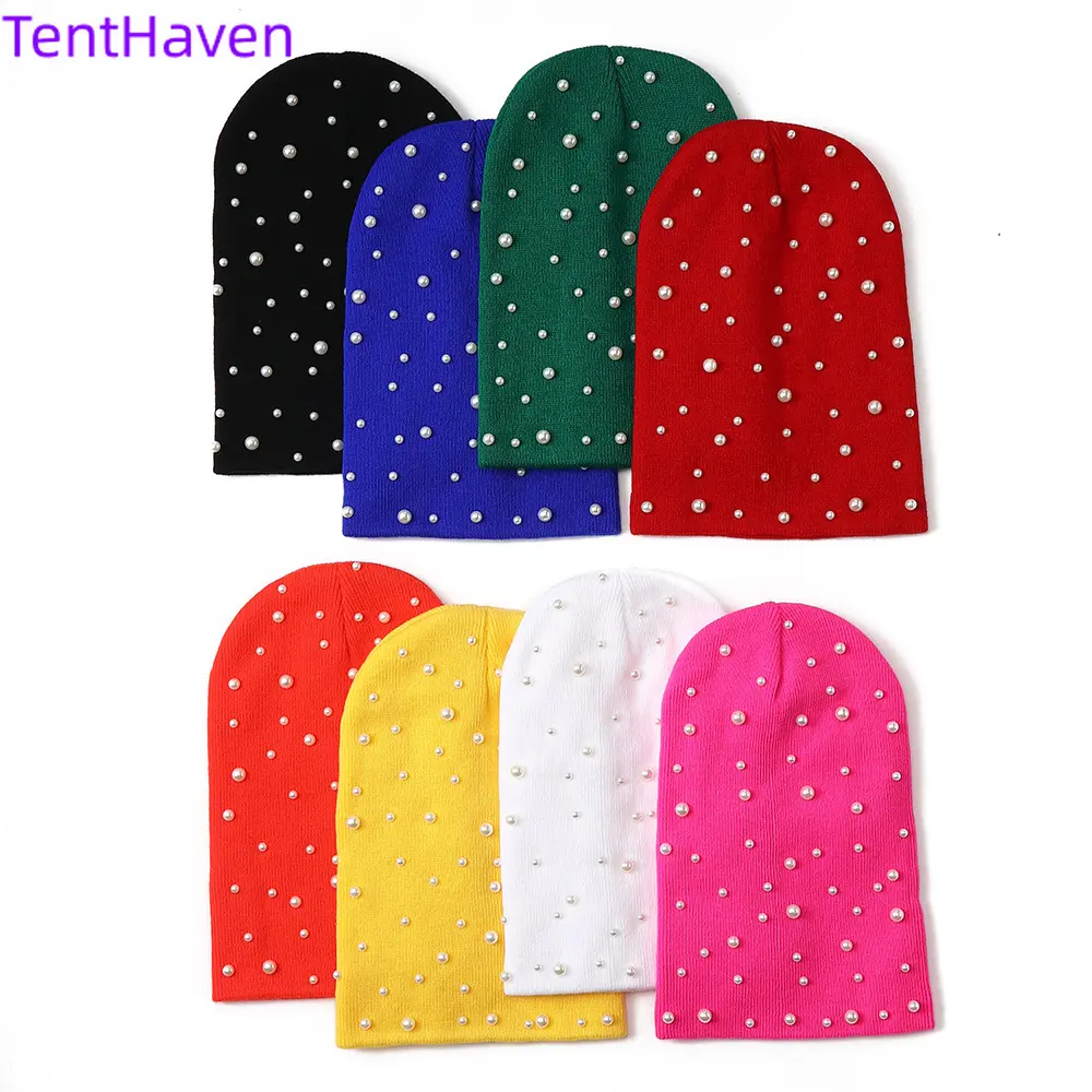 2026 New Size Pearl Knitted Hat for Autumn and Winter Warmth, Cold Hat, Men's and Women's Knitted Hat