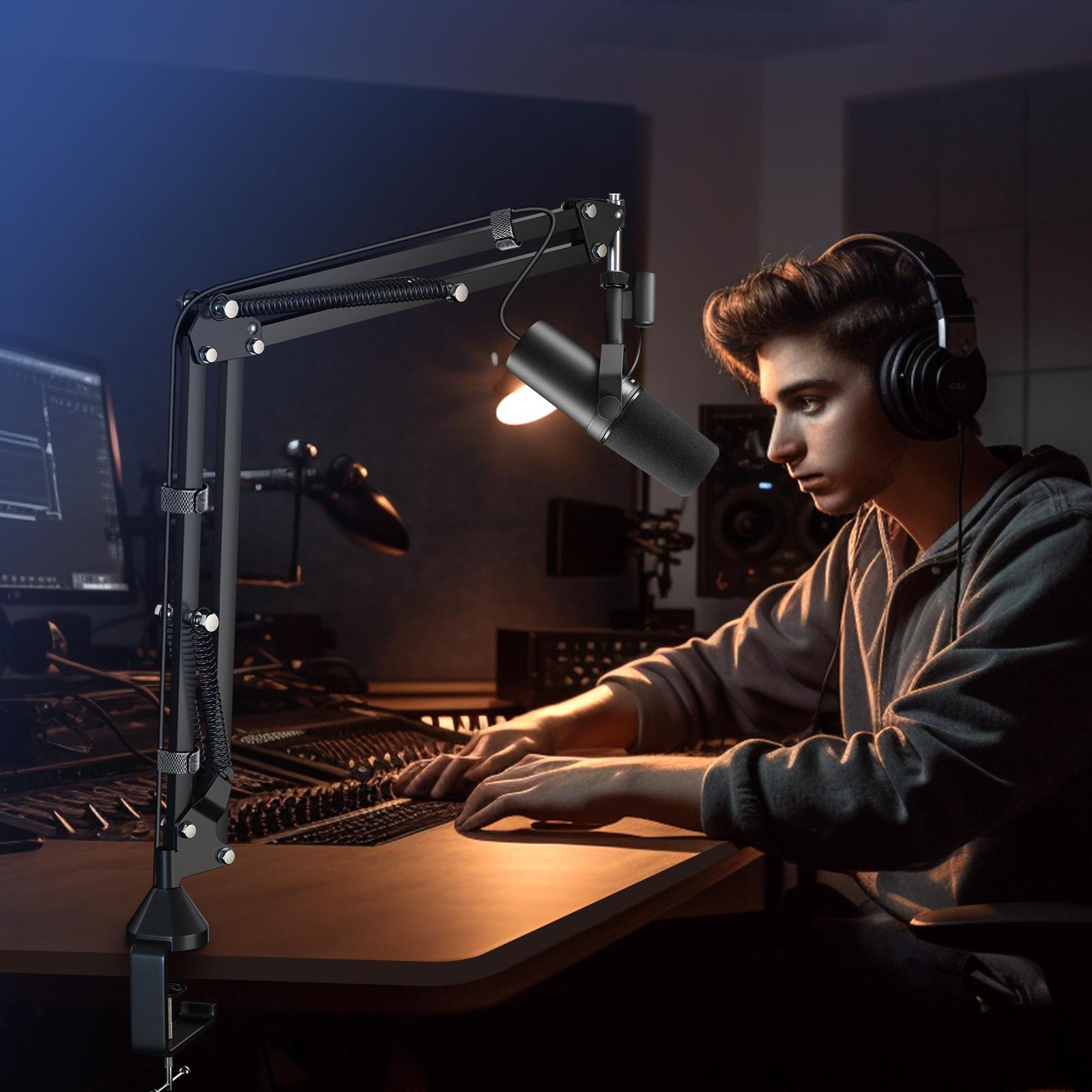 AK-35 microphone bracket arm-professional suspension boom telescopic bracket | compatible with Blue Yeti/ Snowball/Quadrcast/Elgato | Live recording artifact | Tik Tok /TikTok/K song/game anchor is required.