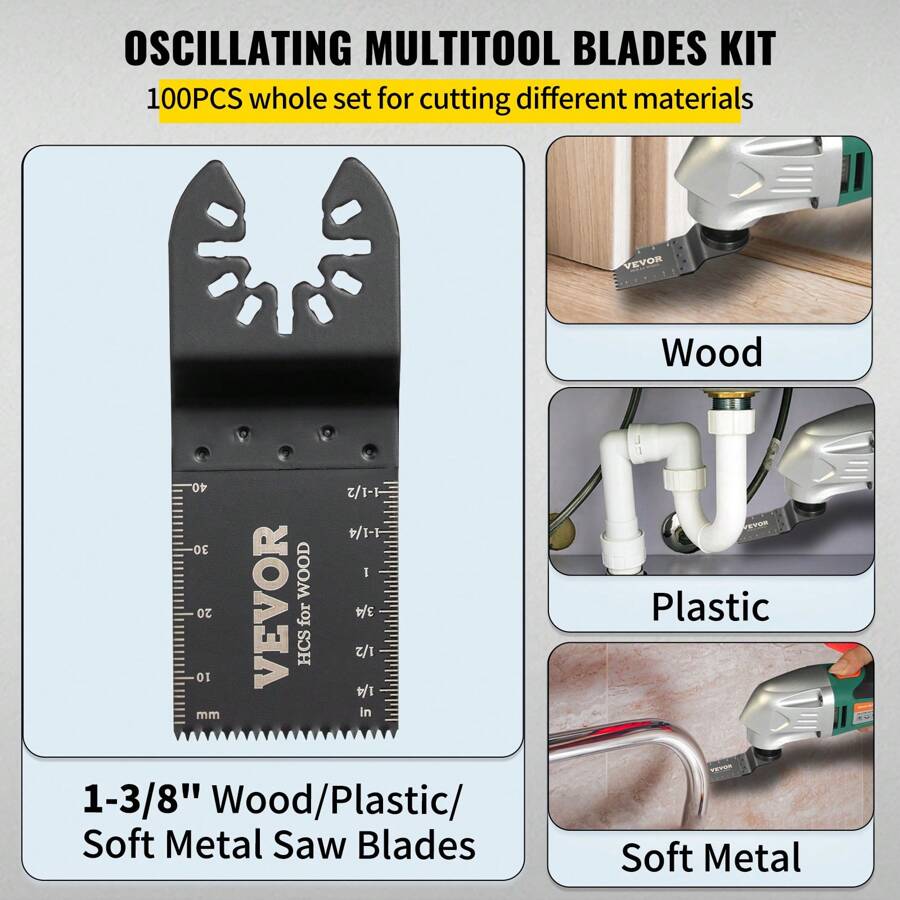 Quick Release Multitool Blades Kit, HCS Tool Blades For Wood Plastic Metal Nails Bolts, Compatible With Dewalt Fein Worx Bosch Makita Milwaukee Quick Release Multitool Blades Kit, HCS Tool Blades For Wood Plastic Metal Nails Bolts, Compatible With Dewalt Fein Worx Bosch Makita Milwaukee