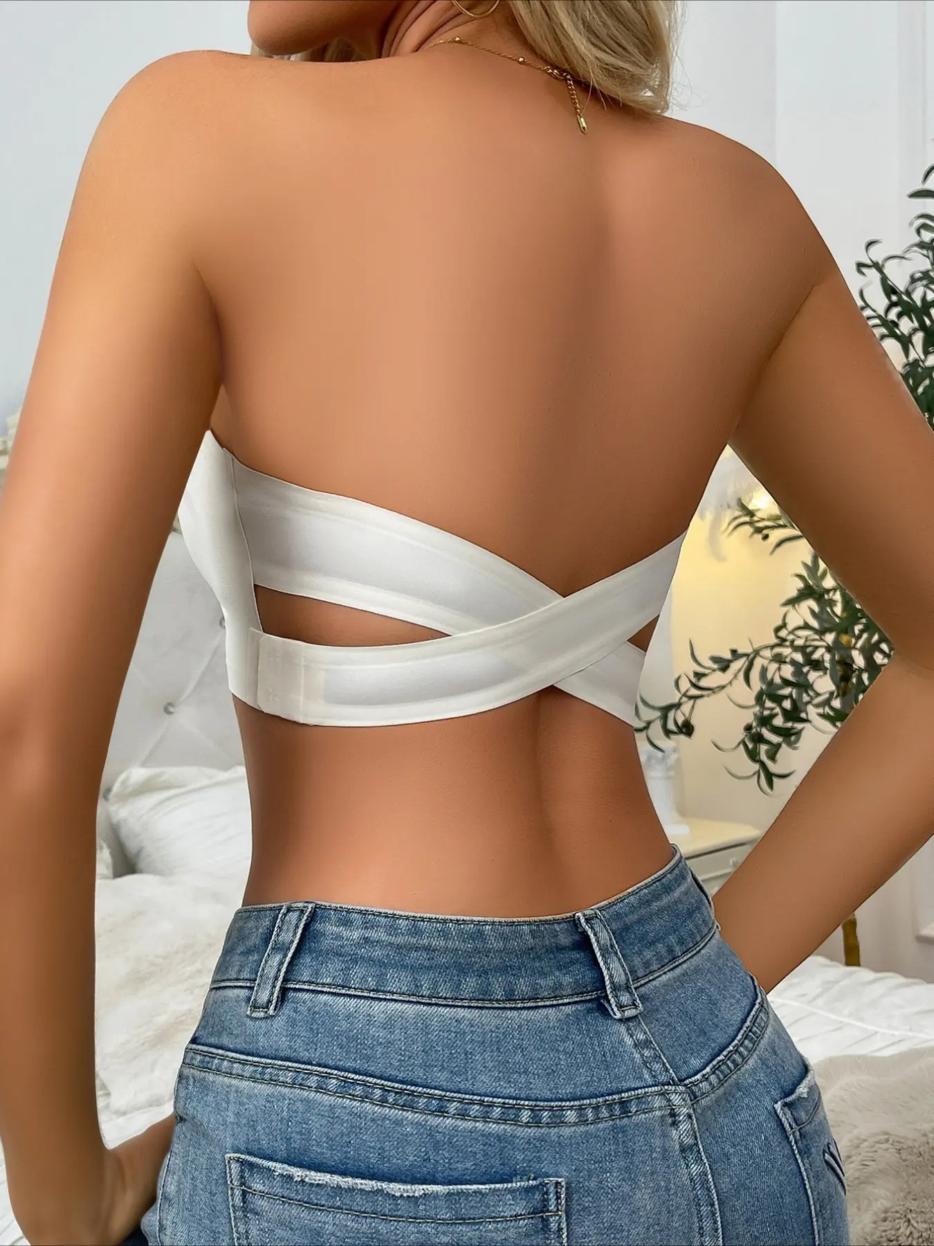Women's strapless invisible bra - seamless top support bra in multiple colors, suitable for backless and daily wear