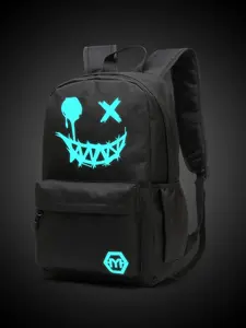 Night Glow Minimalist Backpack, Lightweight Waterproof Laptop Bag, Adjustable Straps, Large Capacity, Unisex Daily Backpack
