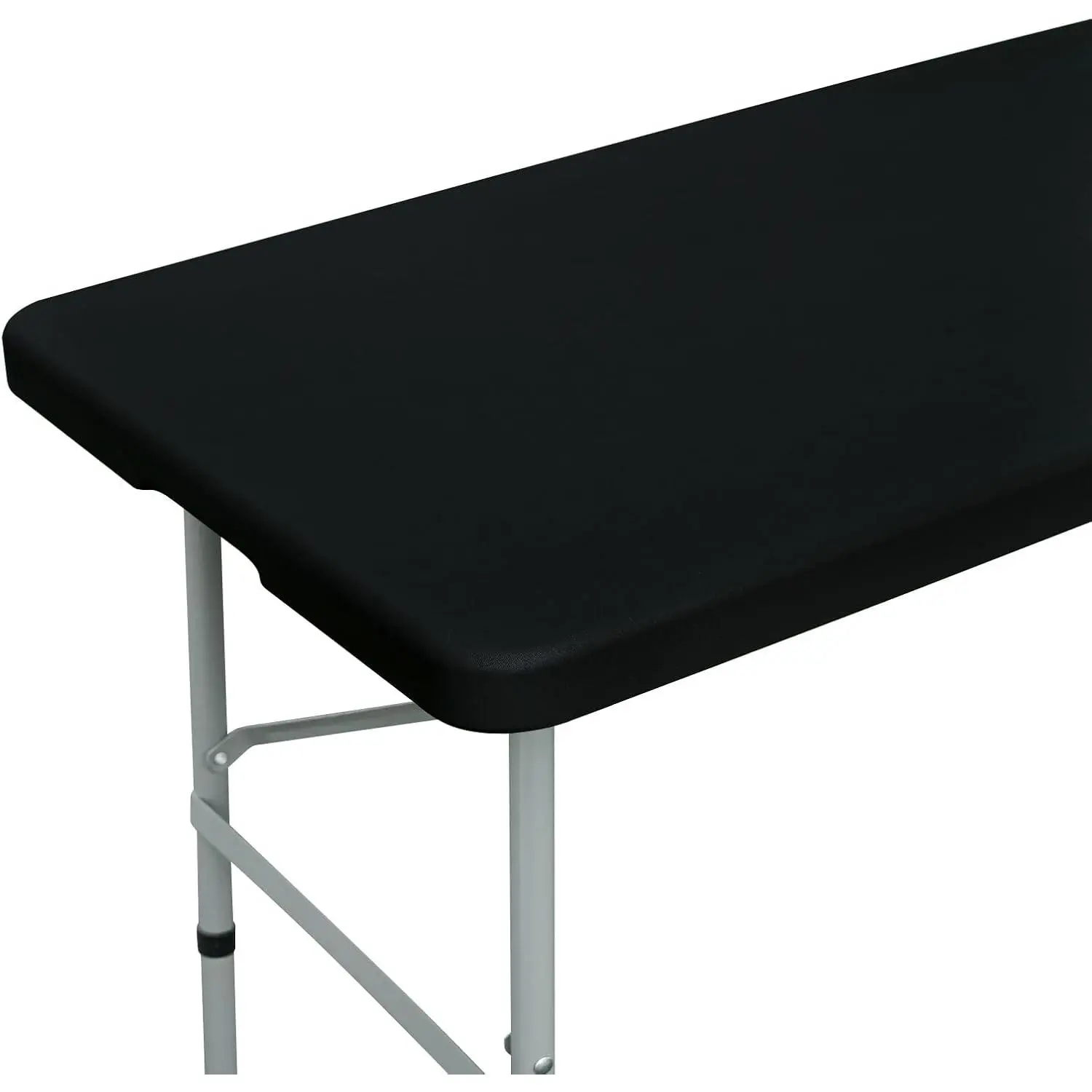 Fitted Rectangle Tablecloth 24 x 48 Inch Elastic Table Cloth for 4ft Table, Stretch Spandex Table Cover Black Washable Polyester Table Top Cap Cover for Dining Picnic Camping Indoor and Outdoor