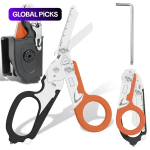 6-in-1 Multifunctional Tactical Scissors with Sheath and Screwdriver, Portable Survival Scissors for Outdoor Camping and Hiking, Emergency Tool, Outdoor Gear #GLOBAL PICKS