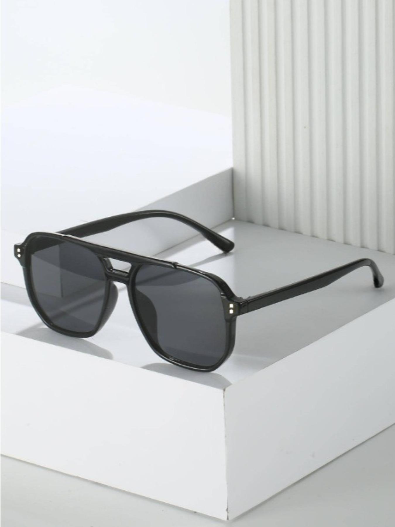 Unisex Vintage Aviator Frame Eyeglasses, Trendy Casual Eyewear for Travel Use, Fashion Accessory for Outdoor Activities