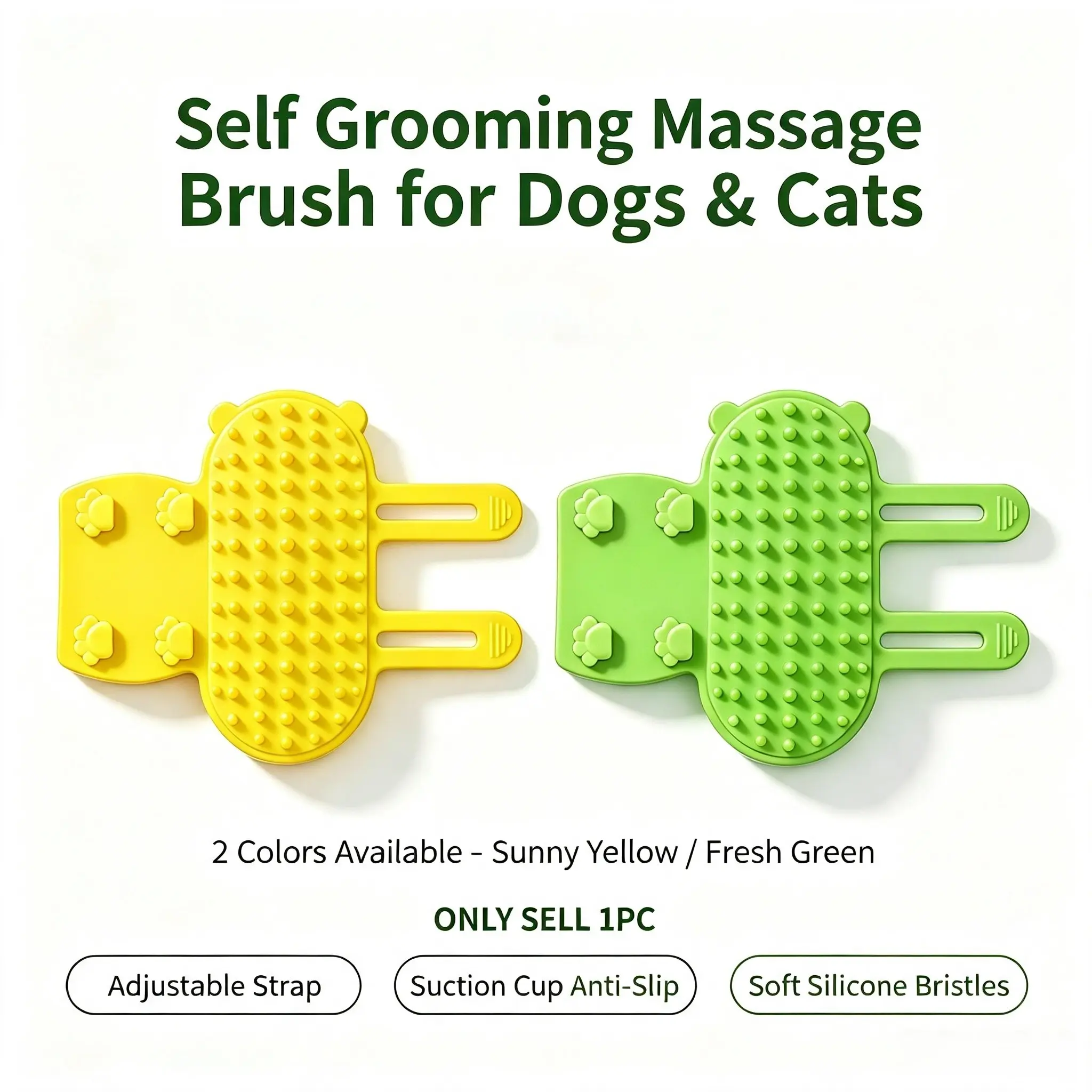 Silicone Cat Scratch Post, Adhesive Pet Toy for Table Corners, Dual-Use Hair Brush, Indoor Kitten Scratching Tool, Easy Clean Design