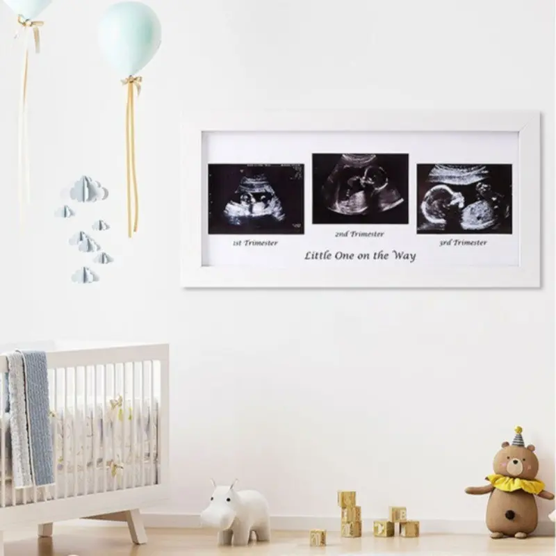 Baby ultrasound image frame - Three ultrasound frames, gift for new mothers, cute pregnancy announcement frame, baby gender announcement gift, nursery decoration for newborn babies