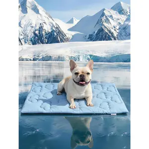 Cooling Mat,-Sided Cooling Mat for Dogs-Cooling Fabric for Summer, for  Seasons-Portable for Crate, Seat,Sofa&Floor,Machine Washable,Keeps Cats,Dogs&Puppies Cool,Cloud Blue