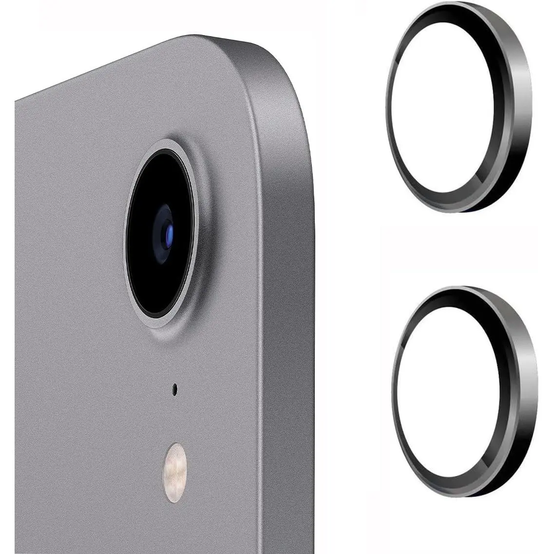 Tempered Glass Camera Protector Cover for iPad - 2 Packs Black, Compatible with 11in/13in Air, 10th Gen, Mini 6/Mini7, A16 11th Gen, 2026 M4, 2025 7th M3, 2024 6th M2 Models, Screen Protection Accessories