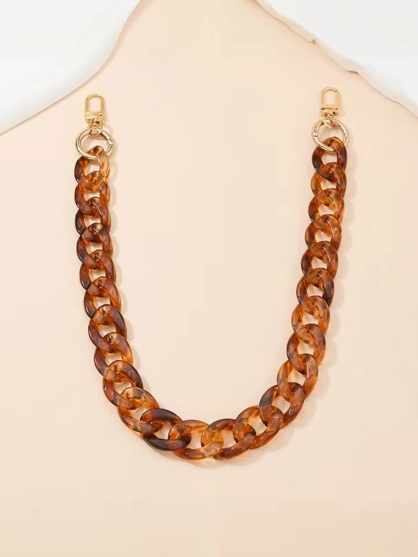 Resin Bag Chain Strap, 50cm DIY Acrylic Bag Handle, Thick Resin Chain for Handbags, DIY Wallet Making, Acrylic Bag Chain, Chain for Purse, Bag Accessories