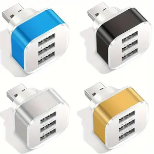 Mini 3-Port USB 2.0 Expender Extender Charger Hub Splitter Adapter Convertor