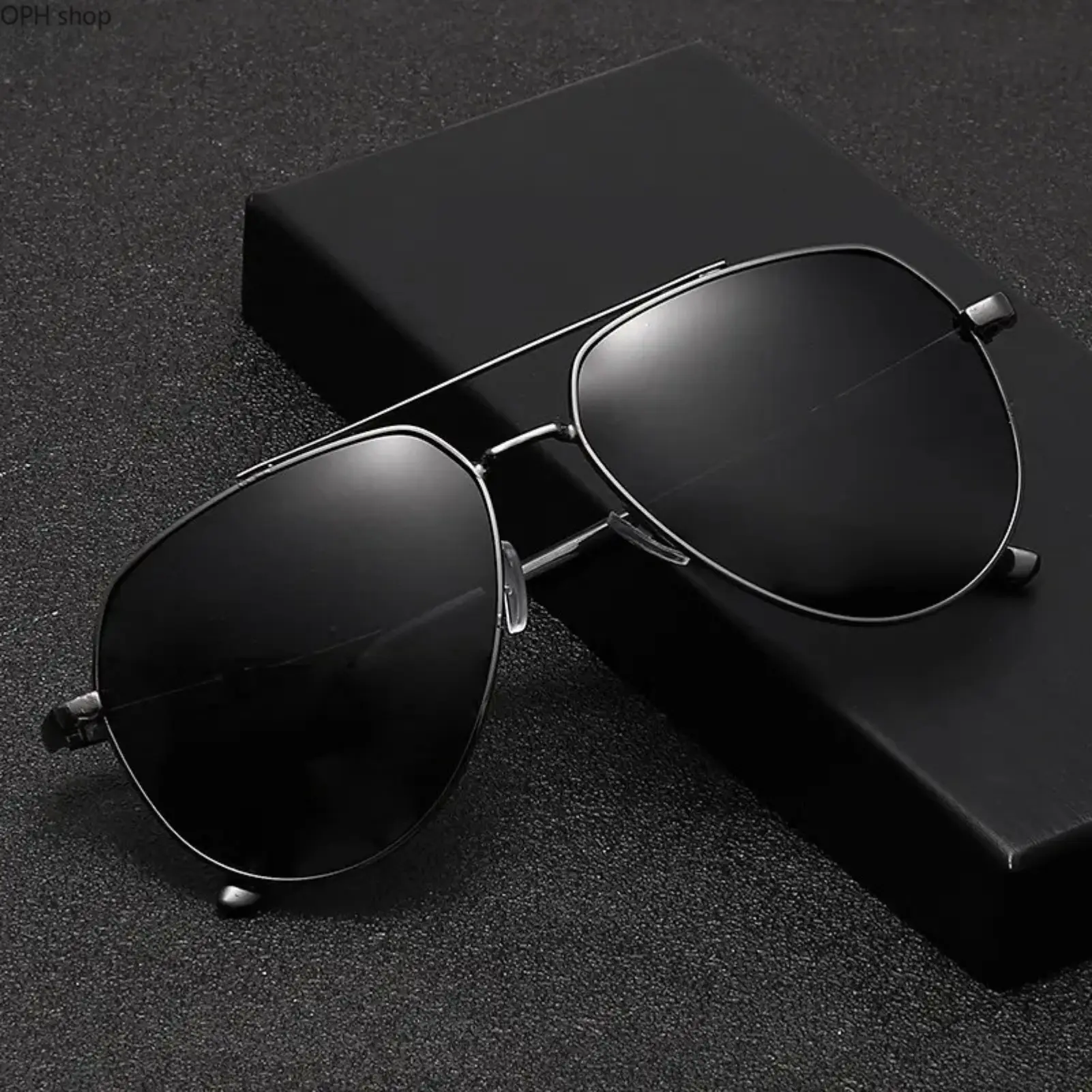 Stylish Aviator Sunglasses for Men & Women, Trendy Double Bridge Metal Frame with Polarized Lenses, UV Protective Eyewear, Trendy Sunglasses