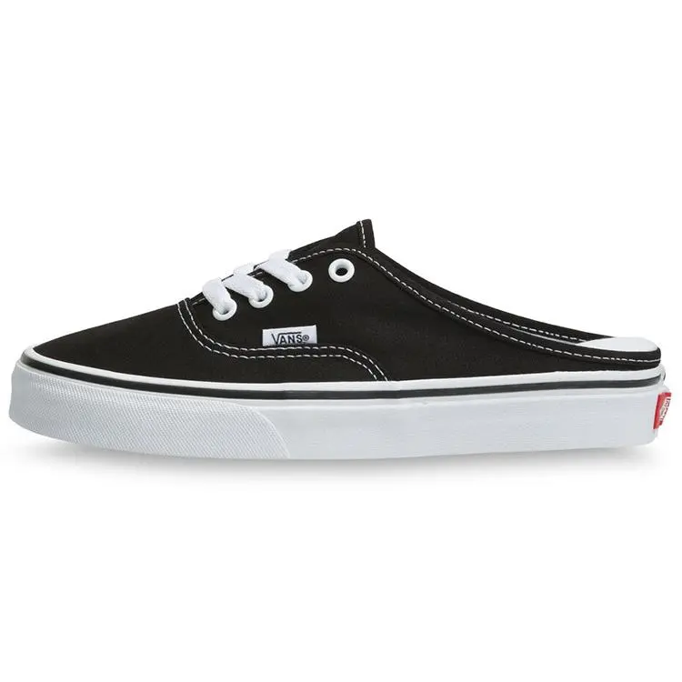 Vans Authentic Mule Comfortable Durable Breathable Low-Top Skate Shoes Unisex Black Verifiable, with credentials and supporting global authentication
