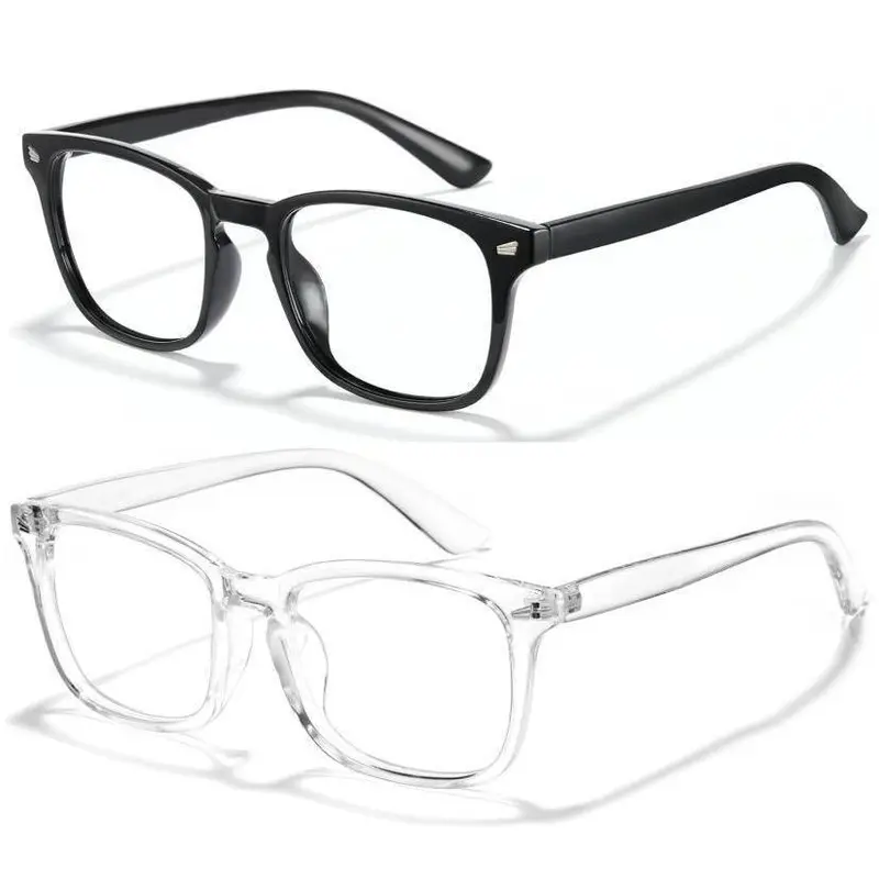2024 Unisex Casual Eyeglasses - Lightweight Reinforced Plastic Frame, Smooth Transparent Lens Glasses, Male-Friendly, No Indentation on Nose, 1-Pack/2-Pack/3-Pack, One Size Fits All, Durable, Home & Festive Party Supplies Accessory