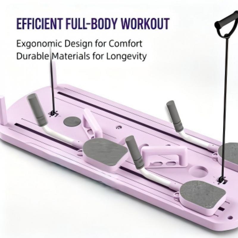 2025 Model 10-in-1 Portable Collapsible Training Board with Resistance Bands, Extended Silent Slide Track for Home Workouts
