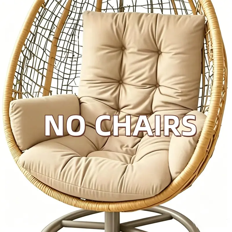 Soft Thick Polyester Durable Material Rocking Chair Cushion, Thick Padding, Outdoor Garden Swing Backrest Pillow, Versatile Use, Suitable for Living Room, Patio, Porch Hammock Chair, Multiple Colors Available