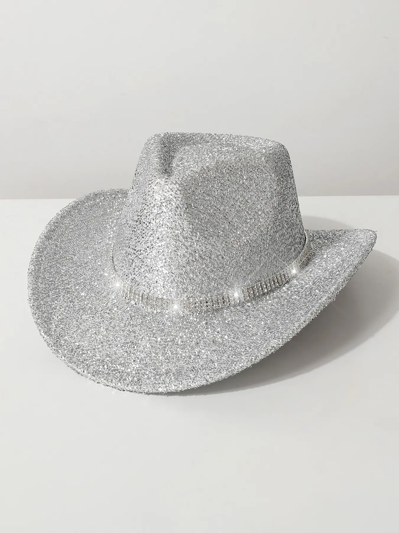 Women's Cowboy Hat, Cowgirl Hats, Western Jazz Panama Hat, Fluorescent Fabric, Rhinestone Accent, Perfect for Music Festivals, Retro Parties, Stage Performances